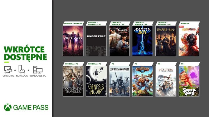 Outriders, NieR: Automata i Pillars of Eternity 2: Deadfire – Ultimate Edition wkrótce wzmocnią ofertę Xbox Game Pass [2]