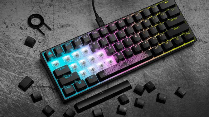 Corsair K65 RGB MINI - Kompaktowa klawiatura mechaniczna 60% w wersji z Cherry MX RED i MX Speed [1]