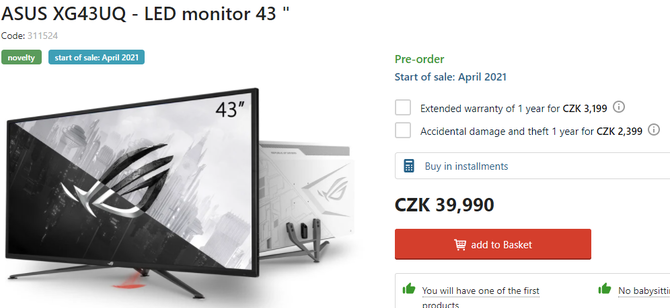 ASUS ROG Strix XG43UQ - poznaliśmy cenę flagowego, 43-calowego monitora 4K Ultra HD z portami HDMI 2.1 [4]