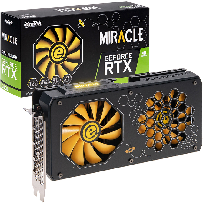 EMTEK GeForce RTX 3060 MIRACLE - karta graficzna z nietypowym wyglądem systemu chłodzenia a la plaster miodu [2]