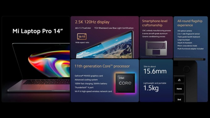 Xiaomi Mi Laptop Pro 14 i Mi Laptop Pro 15 - specyfikacja i cena laptopów wiernie odtwarzających design Apple MacBook Pro [4]