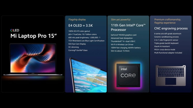 Xiaomi Mi Laptop Pro 14 i Mi Laptop Pro 15 - specyfikacja i cena laptopów wiernie odtwarzających design Apple MacBook Pro [5]