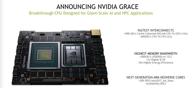 NVIDIA Grace - prezentacja nowego SoC z rdzeniami Neoverse. Ponadto premiera następcy architektury Ampere w 2022 roku [2]