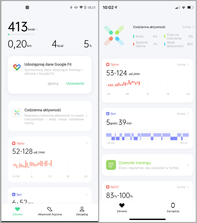 OPPO: Opaski i zegarki producenta współpracują już z iOS. Aplikacja HeyTap Health różni się jednak od wersji znanej z Androida [2]