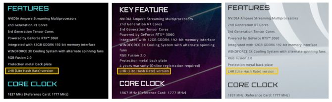 Gigabyte wyda odświeżoną serię kart graficznych GeForce RTX 3060 Lite Hash Rate z rdzeniem GA106-302 [5]