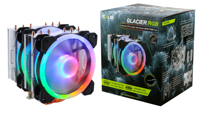 Gelid Glacier RGB - Wydajne, wieżowe chłodzenie procesora z podświetleniem ARGB LED i długą gwarancją producenta [1]