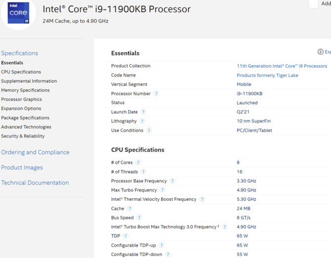 Intel Core i9-11900KB, Core i7-11700B, Core i5-11500B, Core i3-11100B - procesory Tiger Lake dla komputerów typu NUC [2]