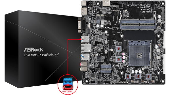 ASRock X300TM-ITX - Miniaturowa płyta główna dla procesorów AMD Ryzen dedykowana komputerom typu HTPC oraz AiO  [1]