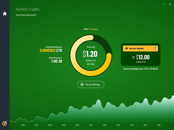 Antywirus Norton 360 pozwoli dzięki opcji Norton Crypto na wydobywanie kryptowaluty Ethereum i zarabianie na kopaniu  [2]