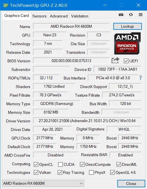 AMD Radeon RX 6600M vs NVIDIA GeForce RTX 3060 Laptop GPU - pierwsze testy wydajności układu NAVI 23 w laptopie [2]