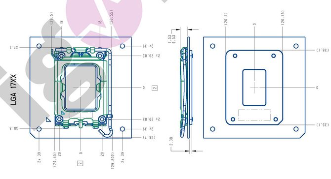 Gniazdo LGA1700 dla układów Intel Alder Lake pozuje na zdjęciach i schematach. Nowa podstawka nie ma już przed nami tajemnic [8]