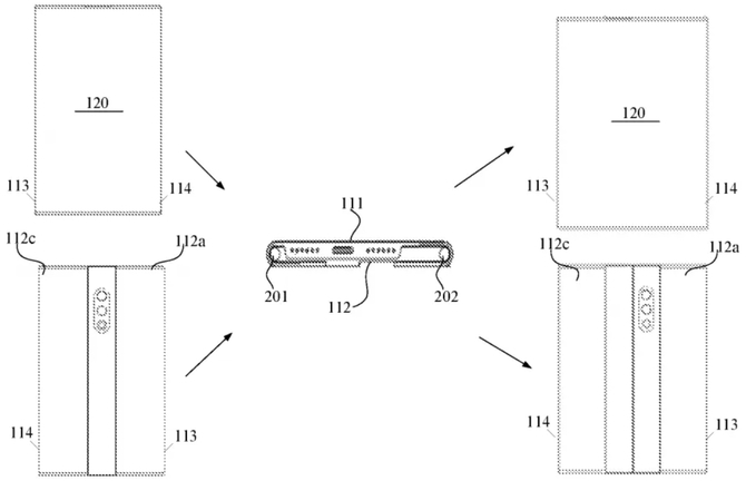 Xiaomi Mi Mix Roll: Nowy patent na rolowany smartfon czerpie pełnymi garściami z projektu OPPO X 2021 [4]