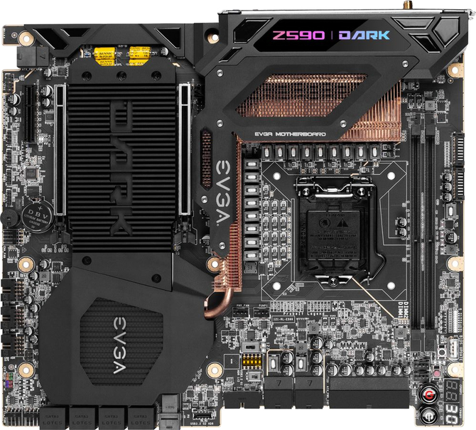 EVGA Z590 DARK - Topowa płyta główna z miedzianym układem chłodzenia VRM oraz odwróconymi gniazdami CPU i RAM [1]