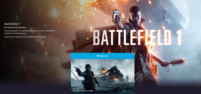 Battlefield 1 i Battlefield V do wzięcia za darmo. Wystarczy być subskrybentem usługi Amazon Prime [2]