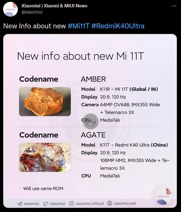Premiera Xiaomi Mi 11T coraz bliżej. Smartfon otyrzyma wydajny układ MediaTek Dimensity, ekran 120 Hz i aparat 64 Mpix [2]