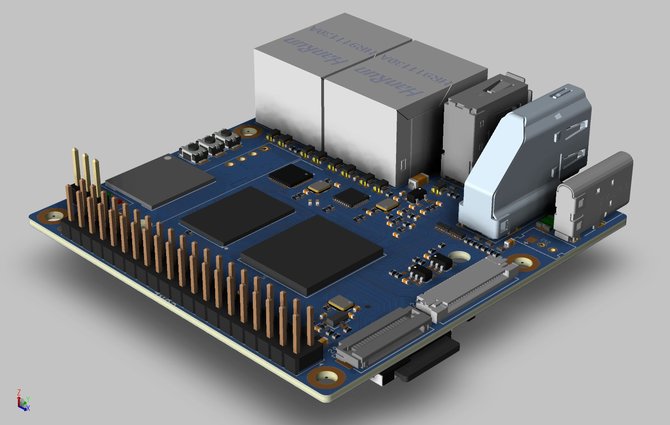 Banana Pi BMP-M2S – alternatywa dla Raspberry Pi z dwoma portami Gigabit Ethernet, 6-rdzeniowym CPU i 4 GB RAM [1]