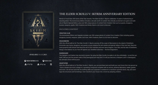 Skyrim: Anniversary Edition. TES V po raz czwarty z okazji 10-lecia gry. Cena? Dla posiadaczy Special Edition - uczciwa [2]