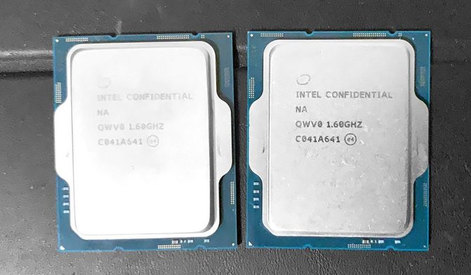 Intel Alder Lake-S na kolejnym zdjęciu. Tak prezentuje się wersja kwalifikacyjna procesora z zegarem 1,6 GHz [2]