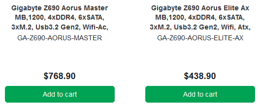 Intel Z690 - W zagranicznych sklepach pojawiły się pierwsze płyty główne dla Intel Alder Lake z obsługą modułów RAM typu... DDR4!  [3]