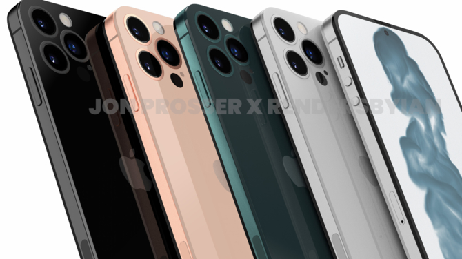 Apple iPhone 14 Pro Max z Face ID pod ekranem. Brak notcha, płaski moduł i okrągłe przyciski [1]