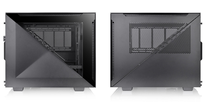 Thermaltake Divider 200 TG - Czarne i białe obudowy typu Cube z hartowanym szkłem dla płyt głównych w formarcie Micro ATX  [2]