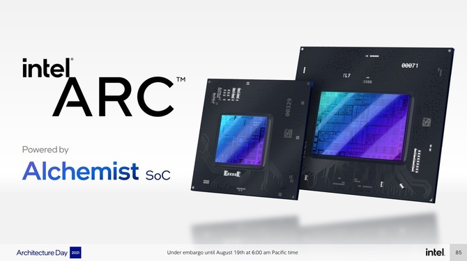 Karty graficzne Intel ARC z układem SoC Alchemist mają konkurować z NVIDIA GeForce RTX 3070 i AMD Radeon RX 6700 XT [1]