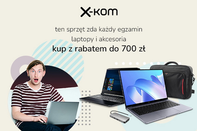 Niższe ceny na laptopy w sklepach x-kom. Tańsze notebooki gamingowe i biurowe. Startuje też promocja na peryferia [nc1]