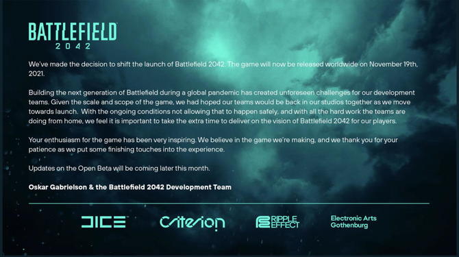 Battlefield 2042 – zagramy później, niż zakładano. Podano powód przesunięcia premiery. Jest dość... oczywisty [2]