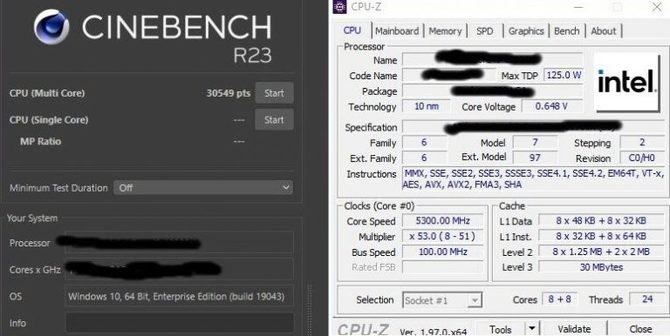 Intel Core i9-12900K - Flagowy przedstawiciel Alder Lake minimalnie wyprzedza AMD Ryzen 9 5950X w testach Cinebench R23 [2]