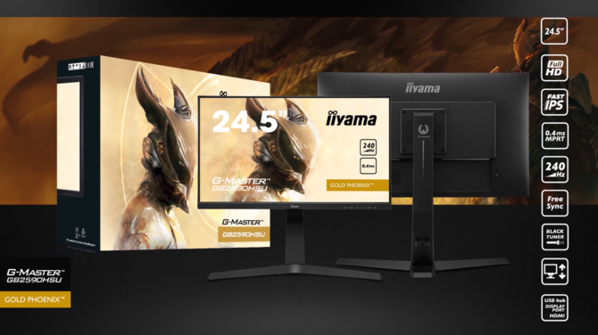 iiyama G-Master GB2590HSU-B1 Gold Phoenix - monitor do gier z ekranem Full HD oraz odświeżaniem 240 Hz [7]