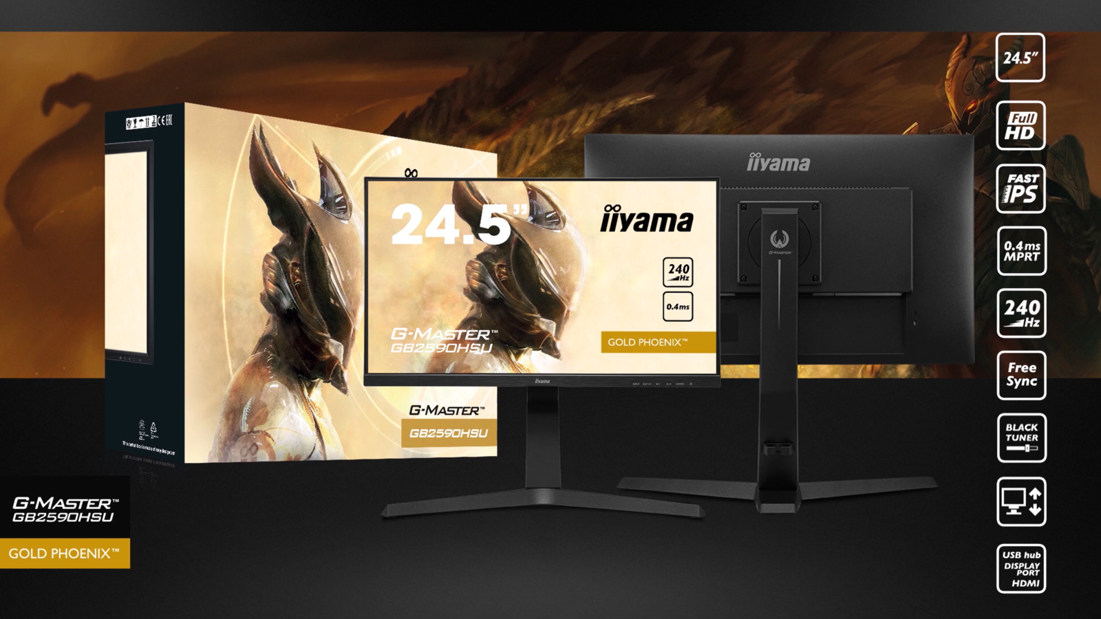 iiyama G-Master GB2590HSU-B1 Gold Phoenix - monitor do gier z ekranem