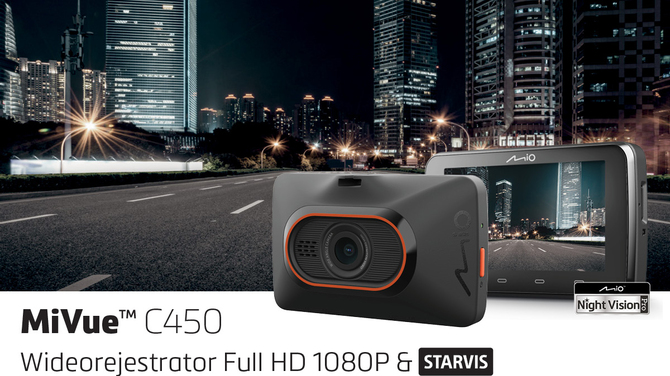 Mio MiVue C450 – kamera samochodowa Full HD z matrycą Sony STARVIS CMOS i funkcją Night Vision Pro [1]