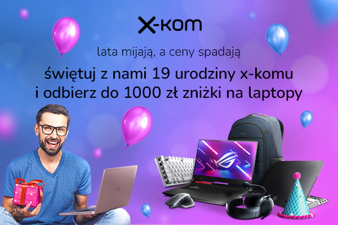 Promocja i niższe ceny na laptopy w sklepach x-kom. Notebooki taniej nawet 1000 złotych. Zniżki także na peryferia i akcesoria [nc1]