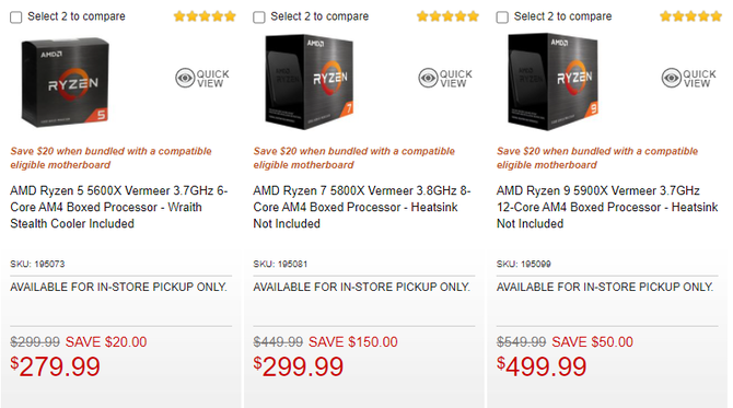 AMD Ryzen 7 5800X doczekał się solidnej promocji w sklepie MicroCenter. Czy to zapowiedź obniżek cen wszystkich Ryzenów? [3]