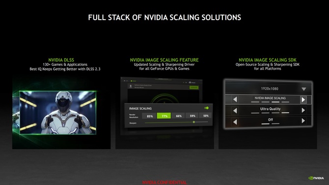 NVIDIA DLSS 2.3 oficjalnie zaprezentowane. Wprowadzono też nową wersję techniki Image Scaling oraz narzędzie NVIDIA ICAT [14]