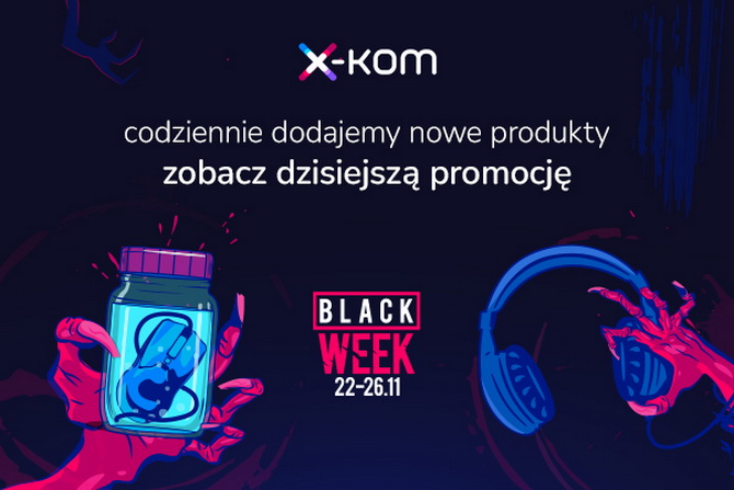 Ruszył Black Week w grupie x-kom. Niższe ceny na sprzęt komputerowy, peryferia, laptopy, smartfony, zabawki, rtv i agd [nc1]