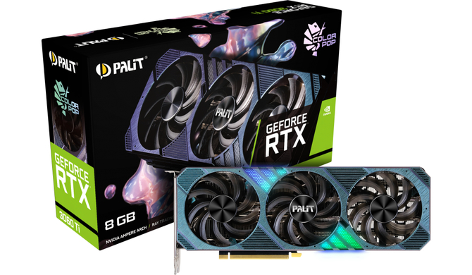 Palit GeForce RTX 3060 Ti ColorPOP - Karta graficzna z lakierem interferencyjnym, która ukryje się przed Wami niczym kameleon [1]