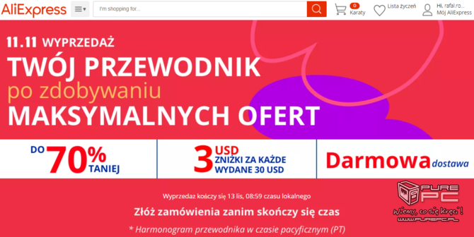 Na żywo: Dzień Singla 2021 na AliExpress – najlepsze promocyjne oferty na 11.11 w działach z elektroniką i nie tylko 16:15:32