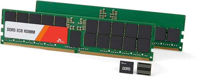 SK hynix jako pierwszy producent na rynku dostarcza już próbki pamięci typu DDR5 o pojemności 24 Gb per kość [1]