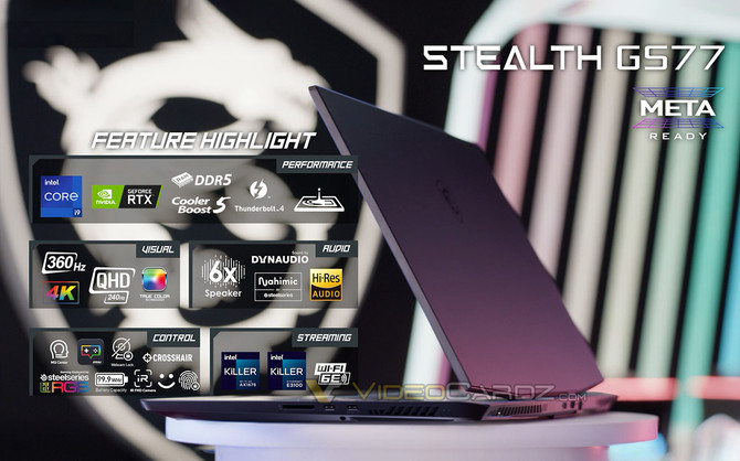 MSI GS77 Stealth - nowy laptop do gier z Intel Core i9-12900H, GeForce RTX 3080 Ti oraz w pełni gotowy na obsługę Metaverse [2]