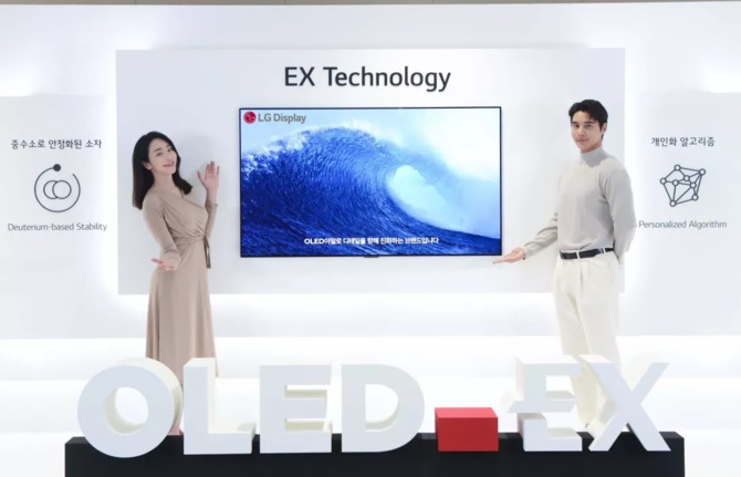 LG OLED EX - nowa generacja samoemisyjnych ekranów zaoferuje o 30% wyższą luminancję dzięki użyciu deuteru, izotopu wodoru [1]