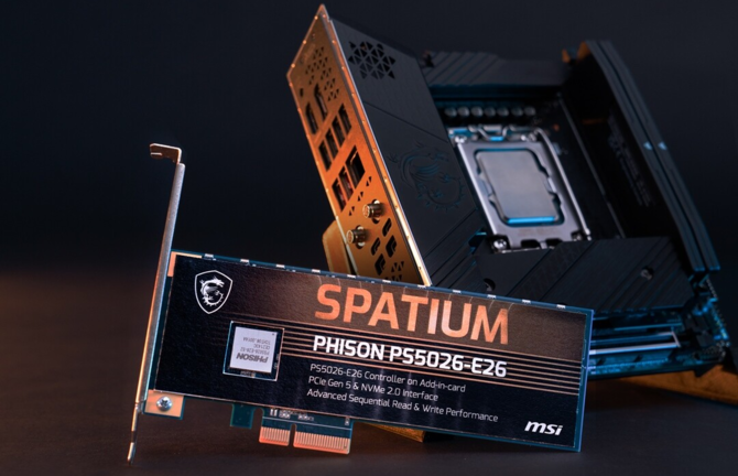 MSI Spatium E26 - Wydajny nośnik półprzewodnikowy nowej generacji w formie karty rozszerzeń PCI Express 5.0  [1]