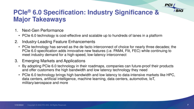 Magistrala PCIe 6.0 z oficjalną specyfikacją - dwukrotnie większa przepustowość względem PCIe 5.0 to niejedyna nowość [5]