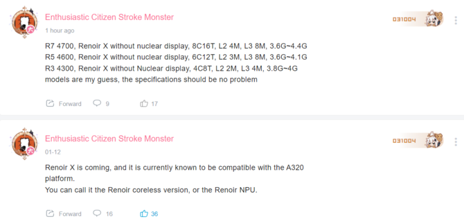 AMD Renoir-X - szczegóły specyfikacji procesorów Ryzen, będących konkurencją dla tańszych układów Intel Alder Lake [2]