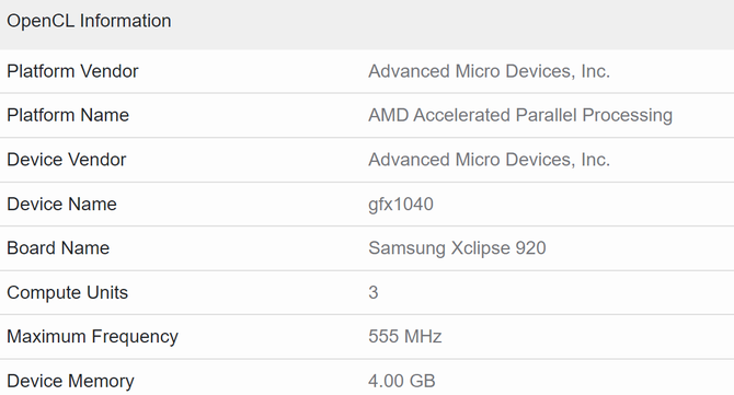 Samsung Exynos 2200 z układem graficznym Xclipse 920 został przetestowany w OpenCL oraz Vulkan i oferuje wysoką wydajność [2]