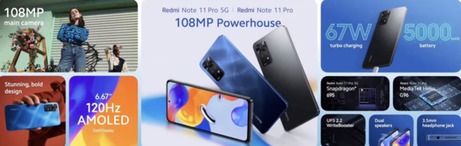 Redmi Note 11, 11s, 11 Pro i 11 Pro 5G już oficjalnie: globalna premiera smartfonów z nakładką MIUI 13 [8]