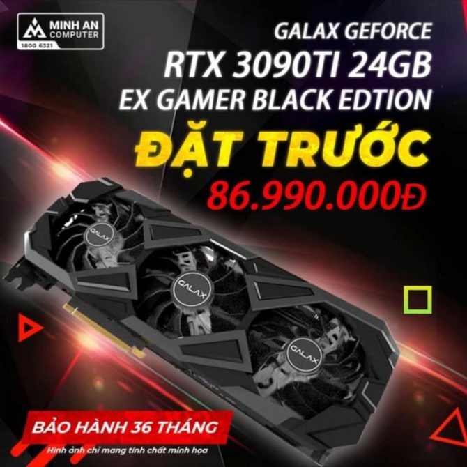 GALAX GeForce RTX 3090 Ti EX Gamer kosztuje w przedsprzedaży aż 3840 dolarów. A co dzieje się z samym układem Ampere? [1]