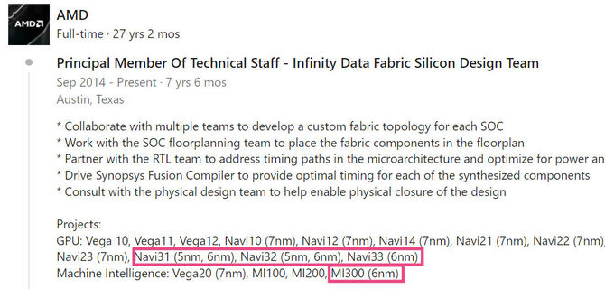 AMD Radeon RX 7000 - inżynier firmy potwierdza wykorzystanie 5 nm oraz 6 nm litografii dla układów NAVI 31 oraz NAVI 32 [2]