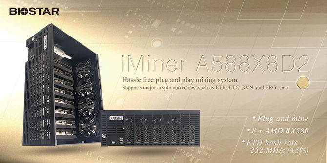 BIOSTAR iMiner A588X8D2 - nowy zestaw plug-and-mine z ośmioma układami Radeon RX 580. Graczom zakrwawi serce na jego widok [3]