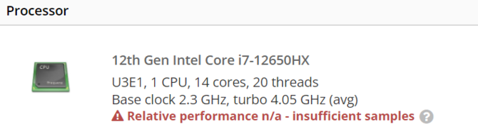 Intel Core i7-12650HX - pierwszy desktopowy procesor Alder Lake w budowie typu BGA dla wydajnych notebooków [2]